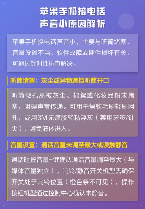 苹果来电声音变小声了是什么原因