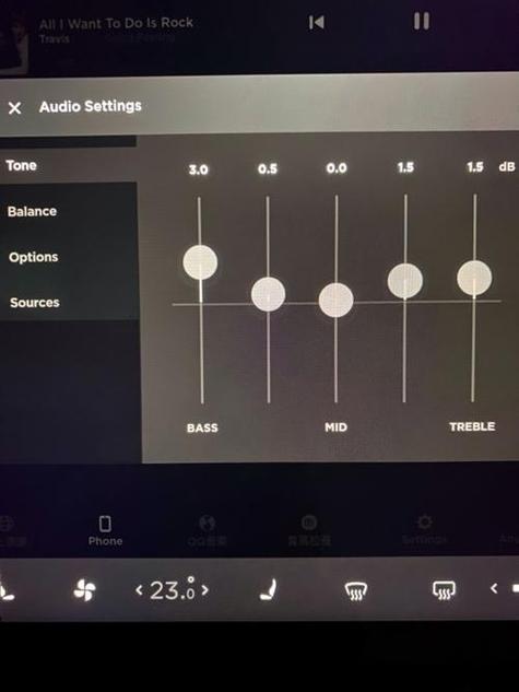 5段重低音均衡器调节图