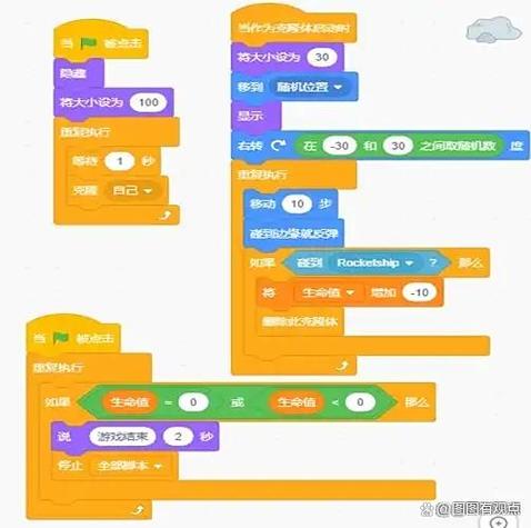 scratch编程小游戏双人