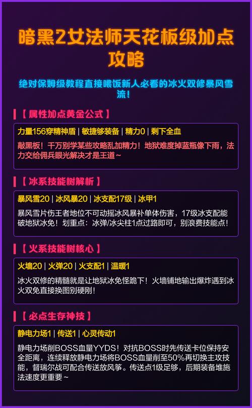 暗黑2强化法师怎么加点