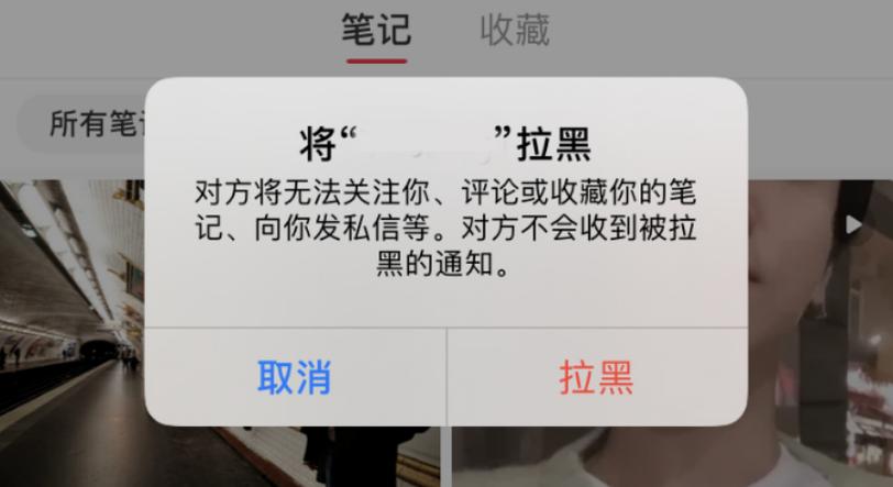 小红书拉黑对方还能看到我的主页吗