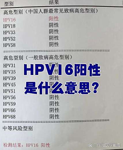 宫颈hpv16阳性是什么意思