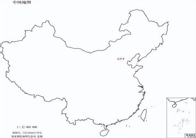 中国地图大致轮廓