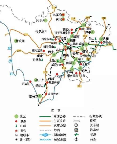 全国旅游地图景点分布图