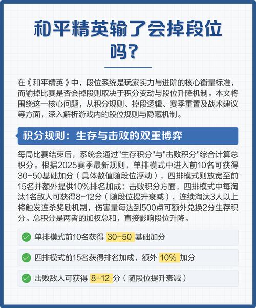 和平精英输了不掉段位吗