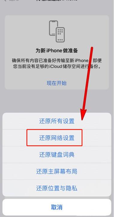 苹果手机如何重置网络设置截图2