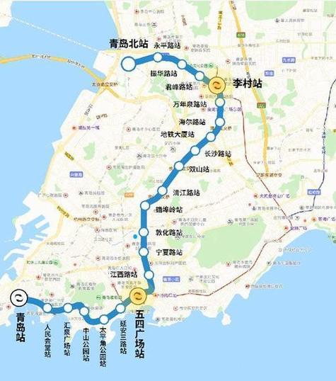 青岛地铁3号线全程站点