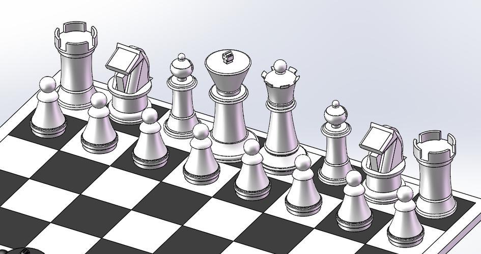 国际象棋3D制作方法