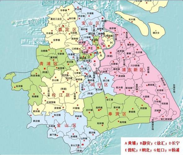 上海地图全图高清版大图 区域划分