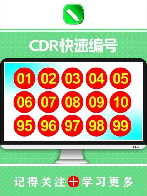 cdr怎么快速编号