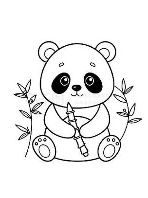 简笔画熊猫的图片