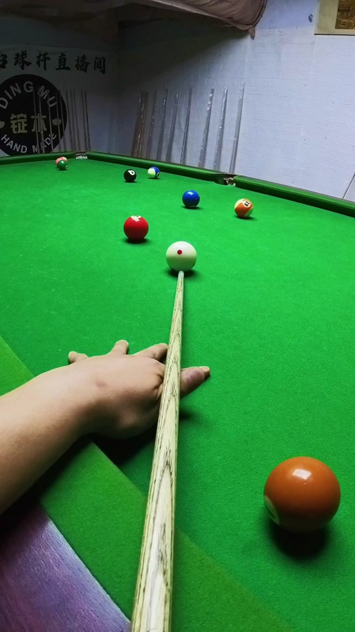 台球长杆怎么打