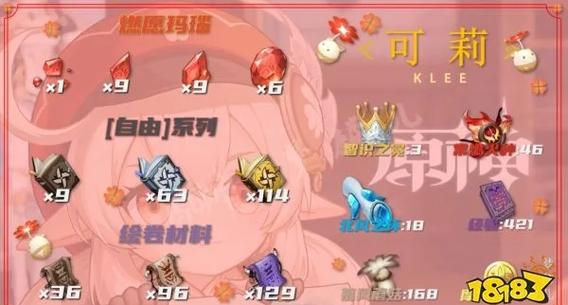 原神可莉培养材料