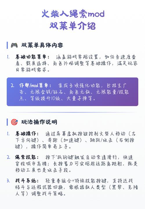火柴人绳索中文MOD菜单
