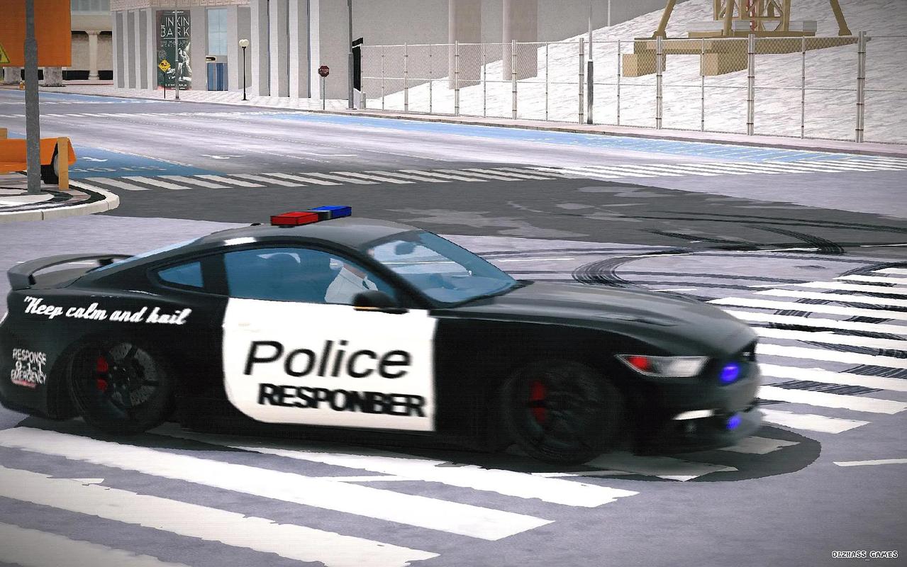 手动挡停车场警察车皮肤