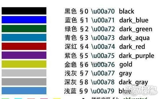 我的世界带颜色的字