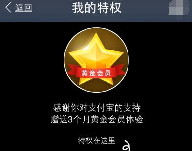 支付宝黄金会员是什么