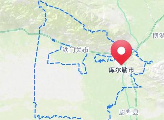 库尔勒在地图上的位置