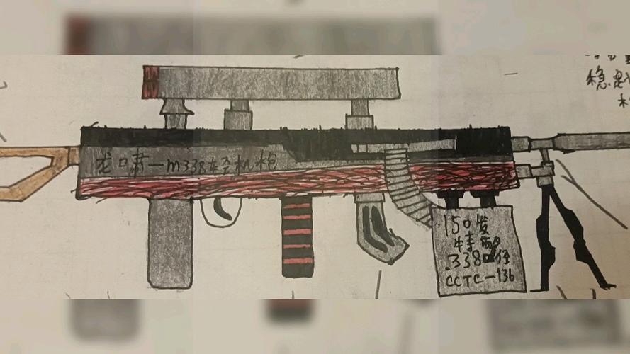 一步一步画M338机枪
