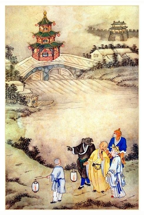 唐僧师徒四人观灯金平府