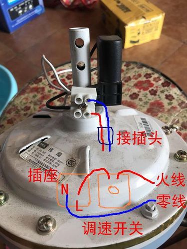 老式吊扇电容怎么接线视频