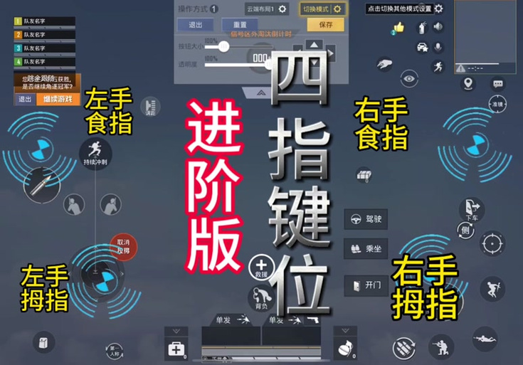 手机职业选手四指键位