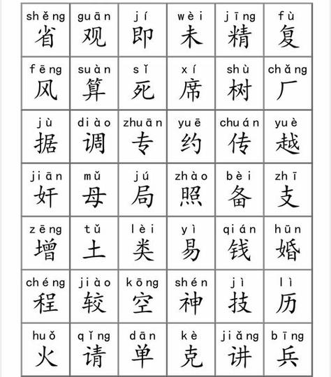 小学识字3000字打印版