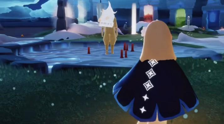 光遇禁阁先祖蓝色斗篷