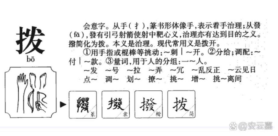 拨和拔怎么区分