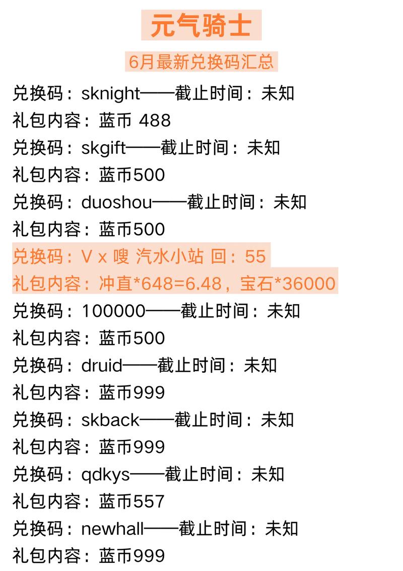 元气骑士兑换码无限能量