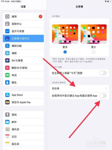 ipad程序坞里有app