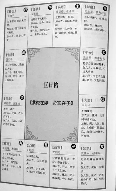 紫薇命盘详解