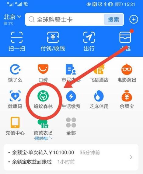 蚂蚁森林在哪个软件