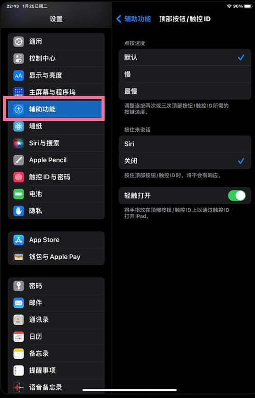 ipad关闭底部横条