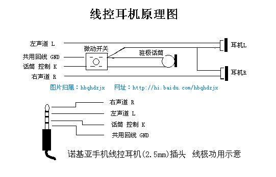 安卓耳机线控电路图