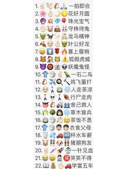 看表情猜成语答案大全