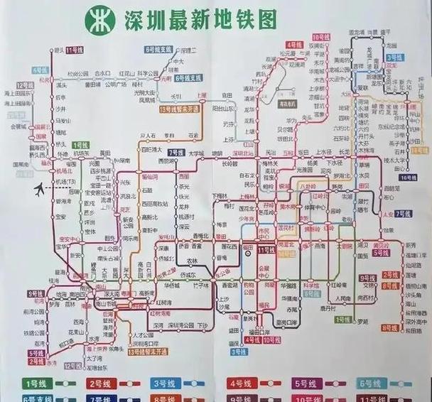 深圳地铁地图高清版大图
