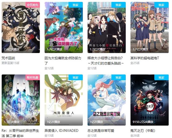 b站大会员必看番剧