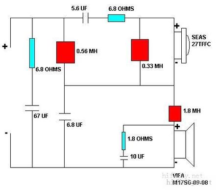 音箱二分频器电路图