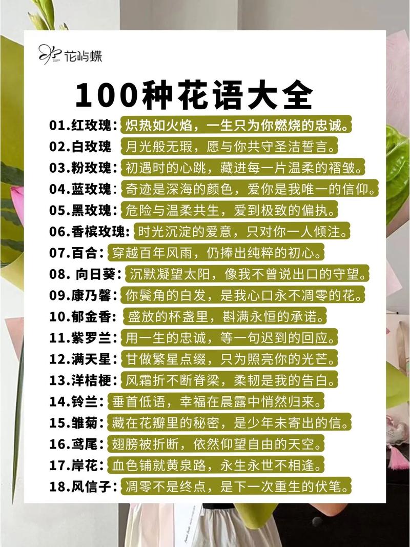 花语大全及各种花语含义