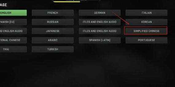 cod17语言设置在哪