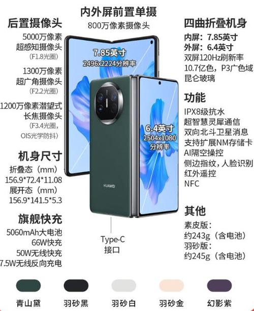 所有折叠屏手机型号