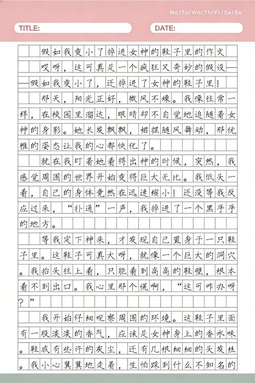 变成女神的鞋子作文