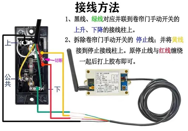 电动卷闸门开关接线图