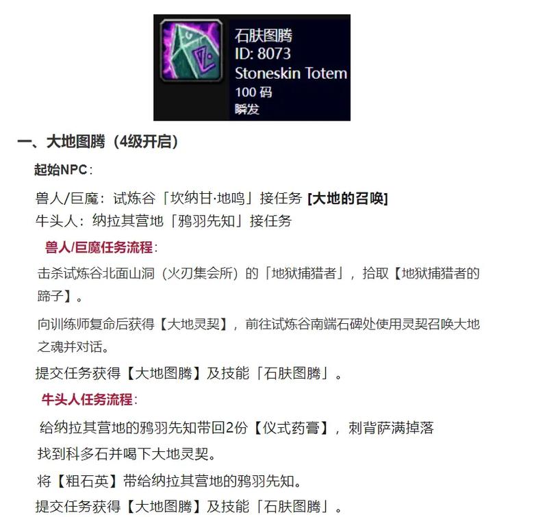 魔兽世界萨满水图腾任务流程