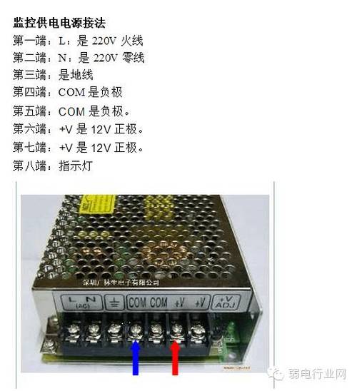 监控电源接法