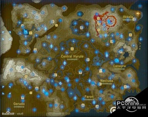 荒野之息全神庙位置截图3