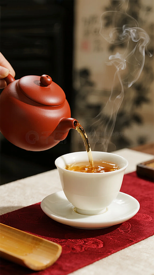 喝茶视频素材无水印