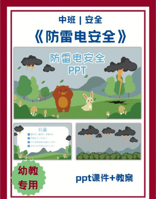 防雷电安全儿歌