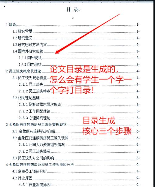 论文目录怎么弄